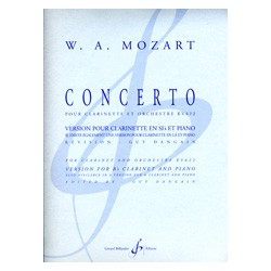 Partition Mozart Concerto pour clarinette Editions Billaudot