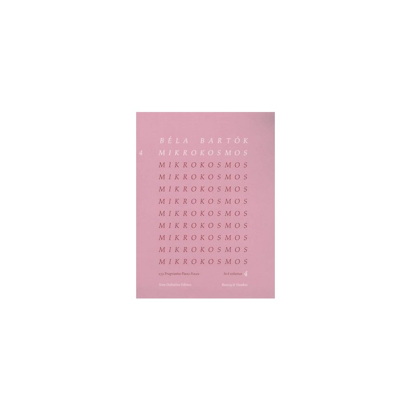 BELA BARTOK MIKROKOSMOS VOLUME 4 PIANO BOOSEY BH100056