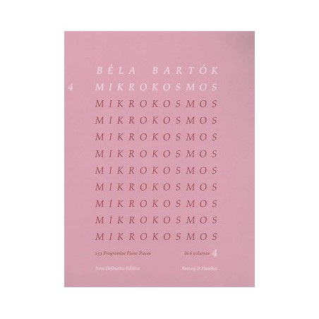 BELA BARTOK MIKROKOSMOS VOLUME 4 PIANO BOOSEY BH100056