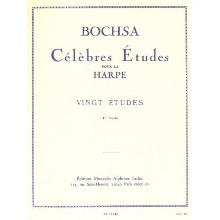 BOCHSA CELEBRES ETUDES SUITE N°1 HARPE AL21148