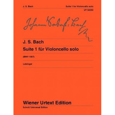 BACH SUITE N°1 POUR VIOLONCELLE SEULE UT50260