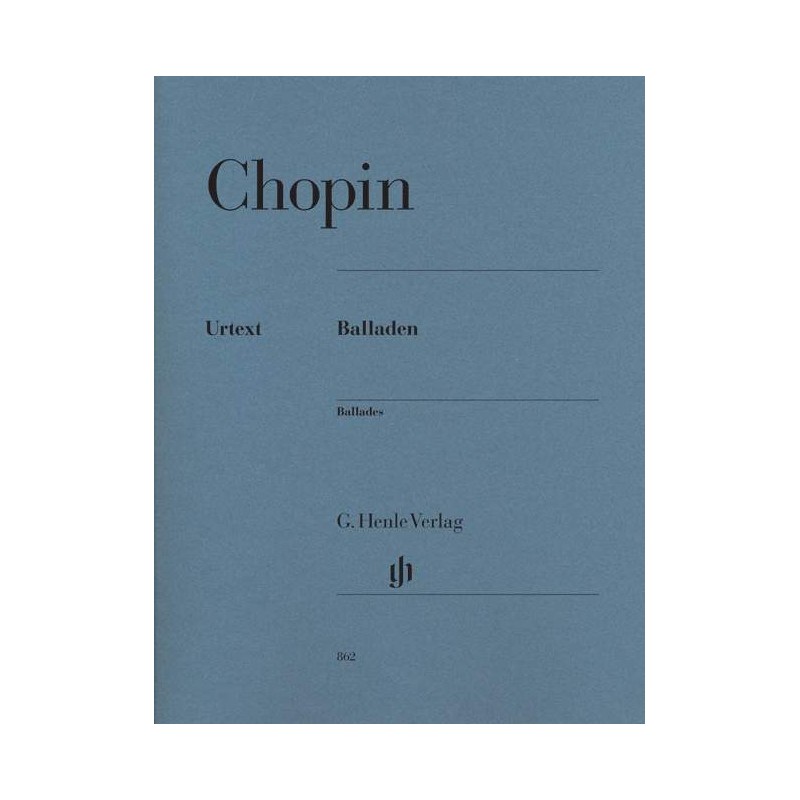 CHOPIN BALLADES PIANO HENLE VERLAG HN862 CHOPIN BALLADES PIANO HENLE VERLAG HN862