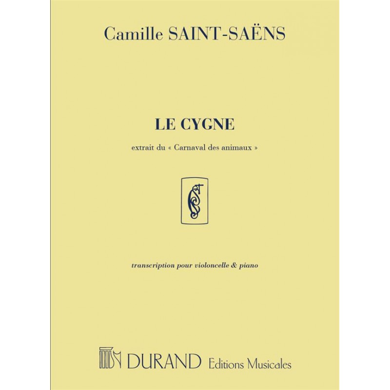 Partition violoncelle Le Cygne - Kiosque musique Avignon Partition violoncelle Le Cygne - Kiosque musique Avignon