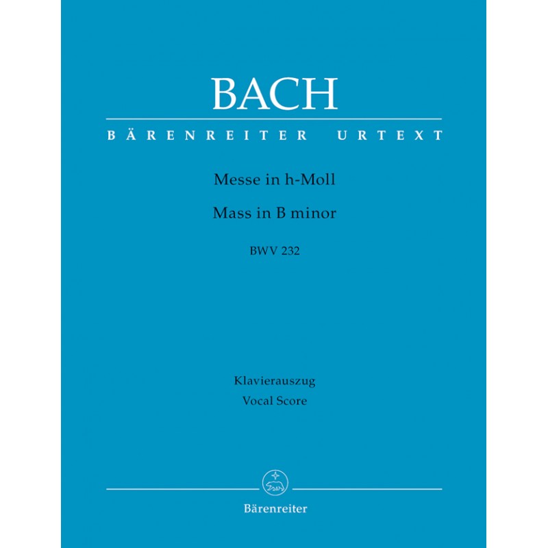 PARTITION BACH MESSE EN SI - KIOSQUE A MUSIQUE AVIGNON