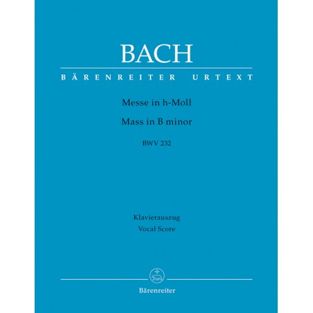 PARTITION BACH MESSE EN SI - KIOSQUE A MUSIQUE AVIGNON