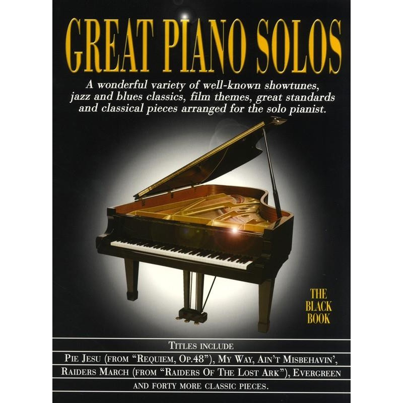 GREAT PIANO SOLOS THE BLACK BOOK AM960167R