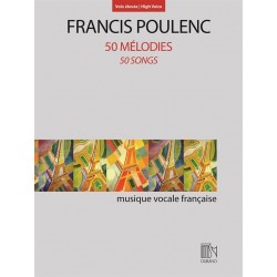 POULENC 50 MELODIES POUR VOIX ELEVEE CHANT ET PIANO DF16403