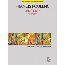 POULENC 50 MELODIES CHANT ET PIANO VOIX GRAVE DF16404