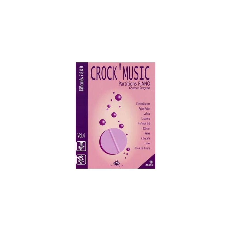 Crock' Music chanson française - Partition piano