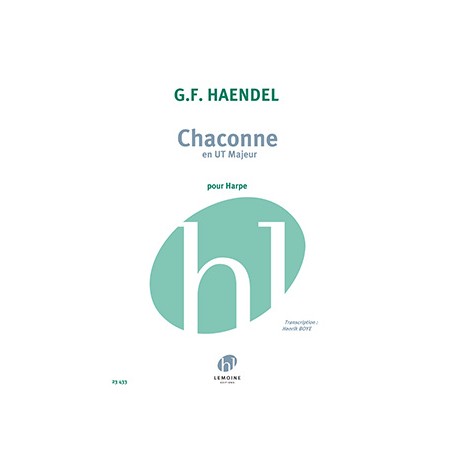 Haendel chaconne partition harpe