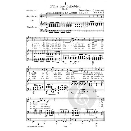 Schubert 45 lieder partition