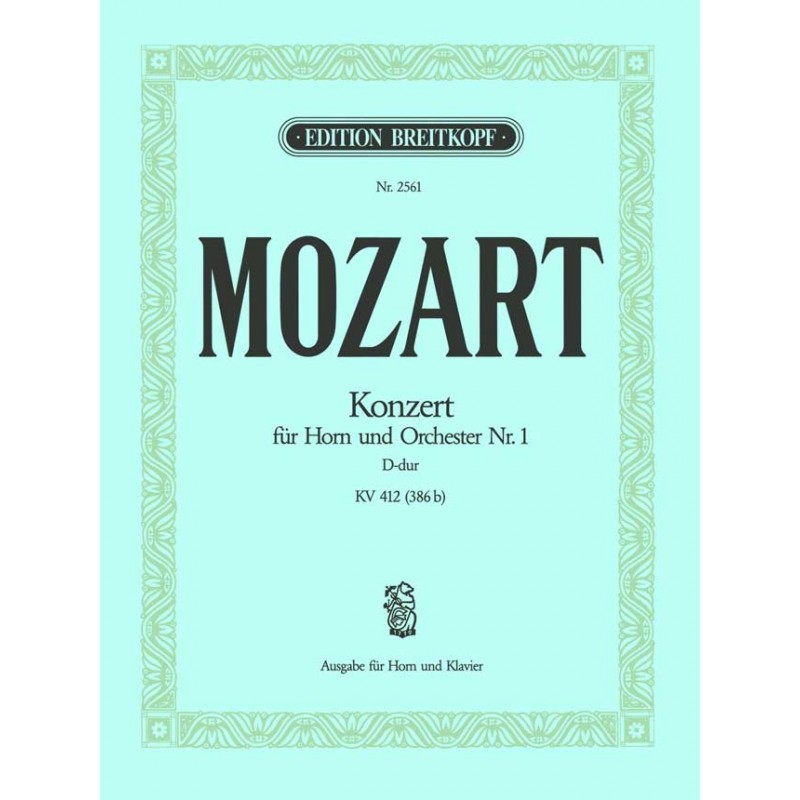 Partition Mozart Concerto pour cor n°1