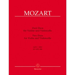 Partition duos violon et violoncelle MOZART BA9164 Le kiosque Musique Avignon