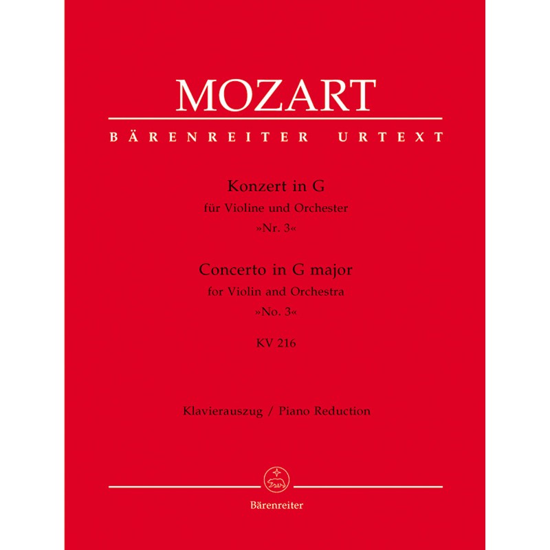 Partition violon Mozart Concerto violon n°3 - Le kiosque à musique Avignon