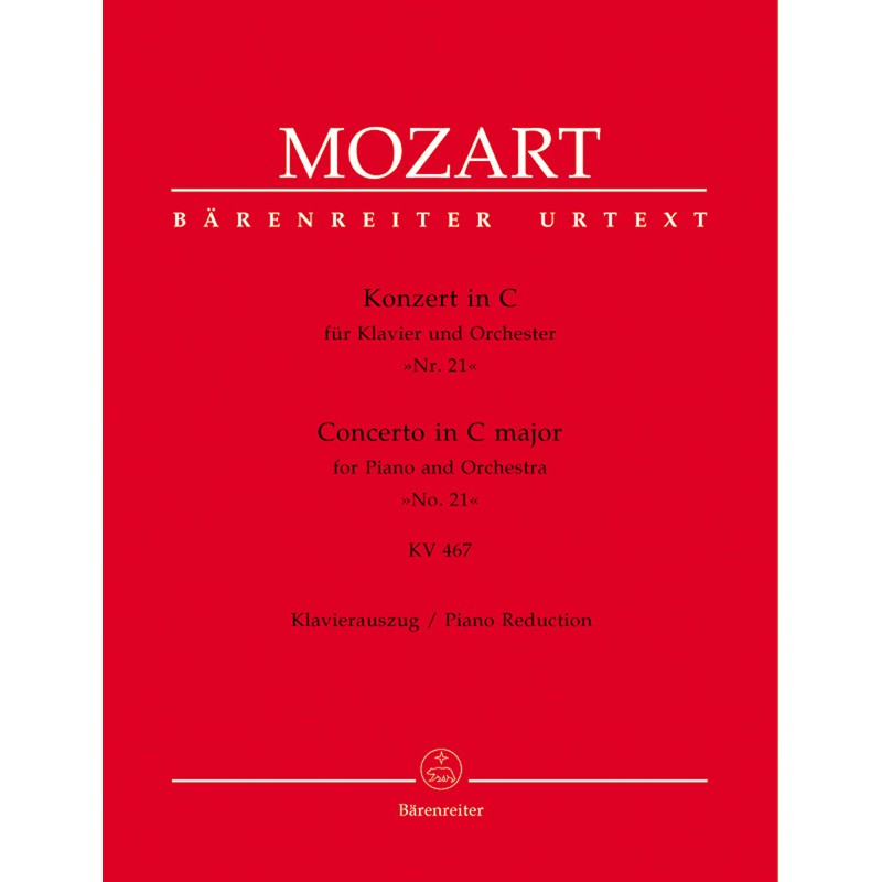 MOZART CONCERTO PIANO N°21 BARENREITER BA5317A MOZART CONCERTO PIANO N°21 BARENREITER BA5317A