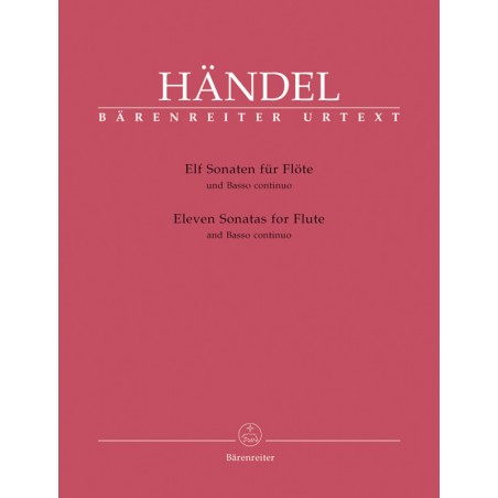 Partition 11 Sonates pour flûte de Haendel - Avignon Nîmes Marseille