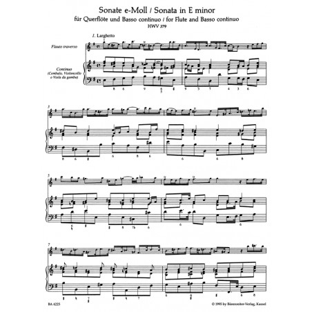 partition haendel 11 sonates flute