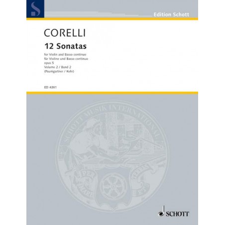 corelli sonates pour violon opus 5 partition
