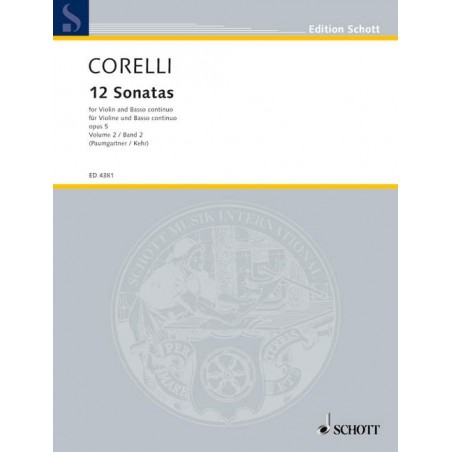 CORELLI 12 SONATES VIOLON VOLUME 2 ED4381