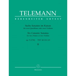 Telemann Sonates en canon volume 2 - Partition