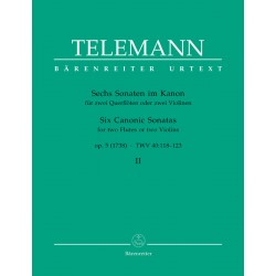 Telemann Sonates en canon volume 2 - Partition