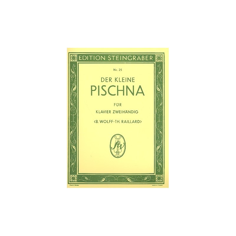 PARTITION PIANO LE PETIT PISCHNA ST25 LE KIOSQUE A MUSIQUE