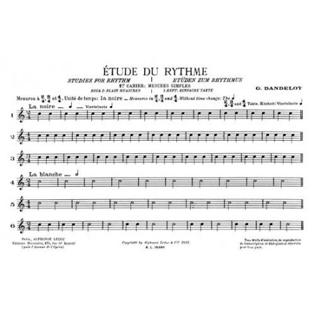 dandelot etude du rythme avignon