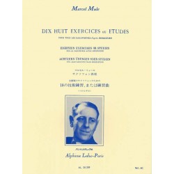 18 Exercices ou études de Berbiguier Saxophone - Avignon
