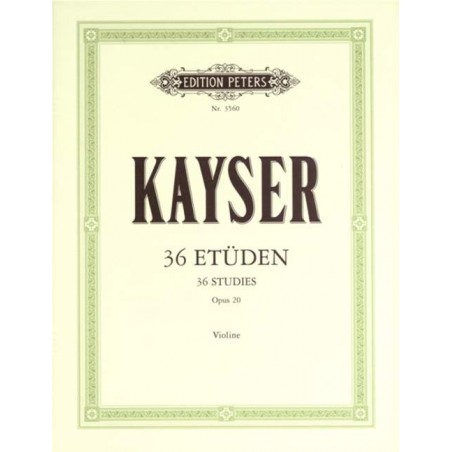 Kayser 36 études partition violon