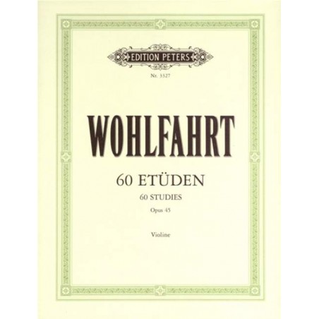 Wohlfahrt 60 études partition violon