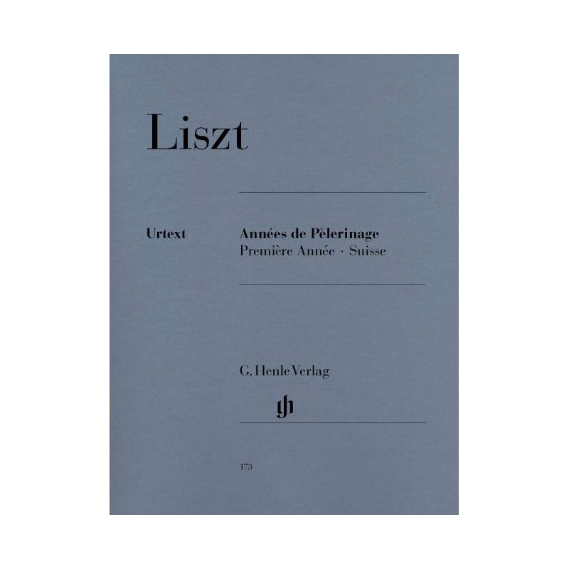 Partition de Liszt Années de pèlerinage Suisse Partition de Liszt Années de pèlerinage Suisse