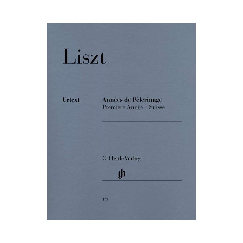 Partition de Liszt Années de pèlerinage Suisse