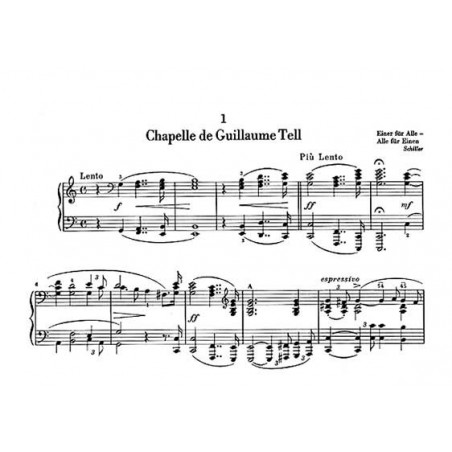 Partition de Liszt Années de pèlerinage Suisse