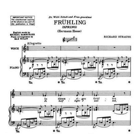 richard strauss 4 derniers lieder partition