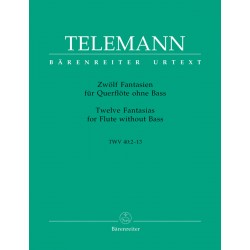 Partition Telemann 12 Fantaisies pour flûte sans basse