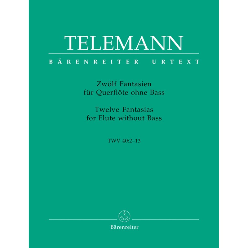 Partition Telemann 12 Fantaisies pour flûte sans basse