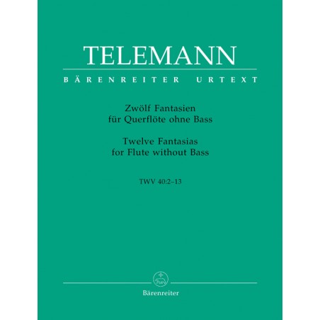 Partition Telemann 12 Fantaisies sans basse