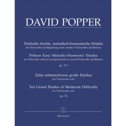 DAVID POPPER 15 ETUDES MELODIQUES BA6979