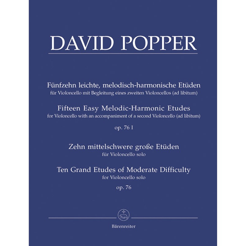 DAVID POPPER 15 ETUDES MELODIQUES BA6979