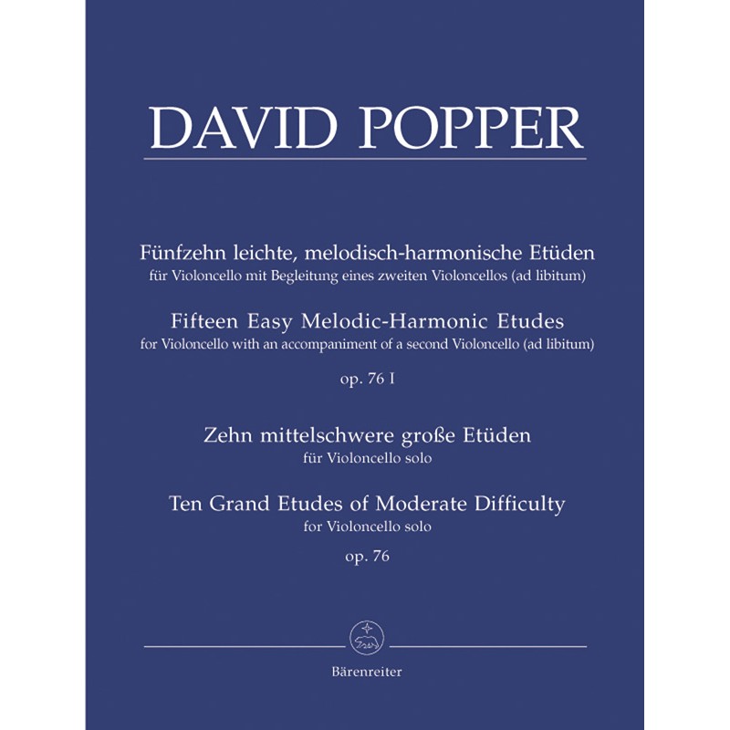 DAVID POPPER 15 ETUDES MELODIQUES BA6979 DAVID POPPER 15 ETUDES MELODIQUES BA6979