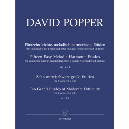 DAVID POPPER 15 ETUDES MELODIQUES BA6979