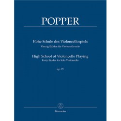 40 Etudes pour violoncelle de Popper partition