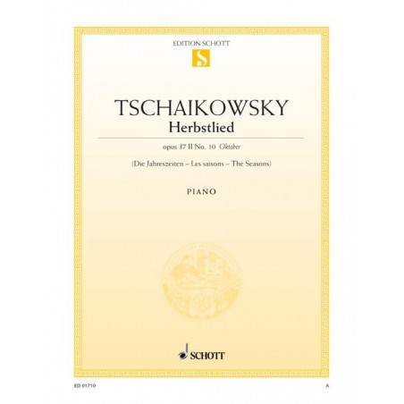 octobre partition piano tchaikowsky