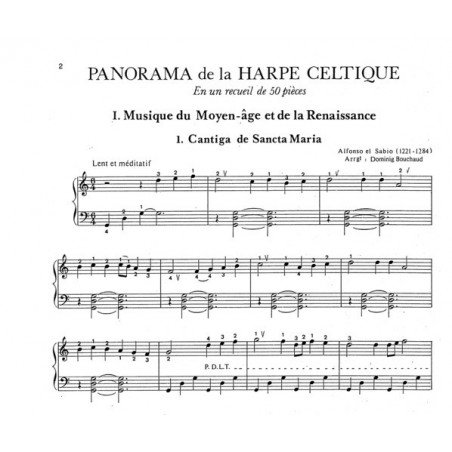 Partition Panorama de la harpe celtique vol 1 - Kiosque musique Avignon