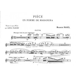 Ravel pièce en forma de habanera partition flûte