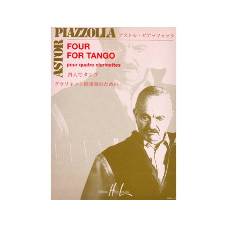 Piazzolla four for tango partition 4 clarinettes