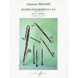 BRAHMS DANSES HONGROISES 4 CLARINETTES G7091B BILL7091