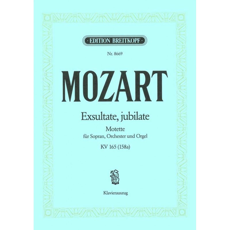 Mozart Exsultate jubilate partition Mozart Exsultate jubilate partition