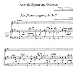 Mozart Airs de concert soprano partition