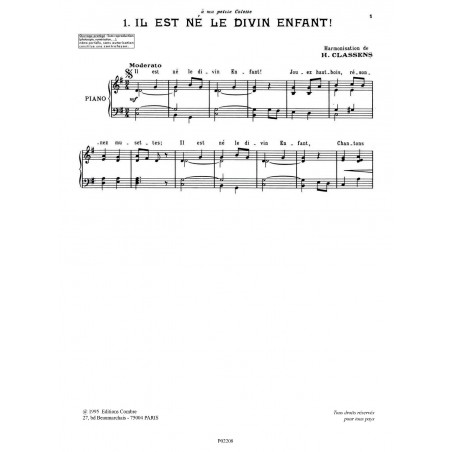 Pour Noël partition piano solo